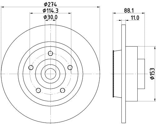 Hella Brake Disc for Renault, OEM quality, OEM 402029646R - View 4