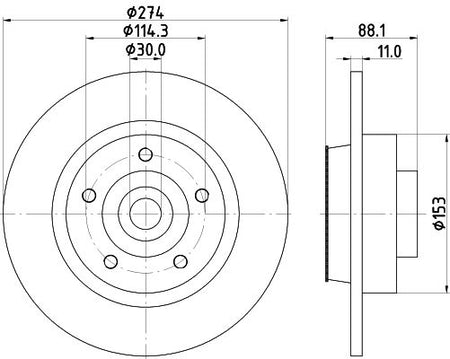 Hella Brake Disc for Renault, OEM quality, OEM 402029646R - View 4