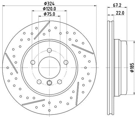Hella Brake Disc for BMW, OEM quality, OEM 34216787931 - View 2