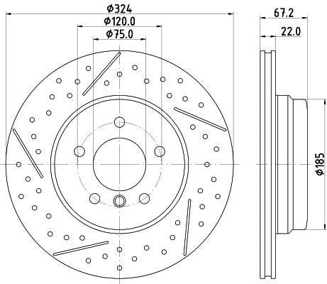 Hella Brake Disc for BMW, OEM quality, OEM 34216787931 - View 2