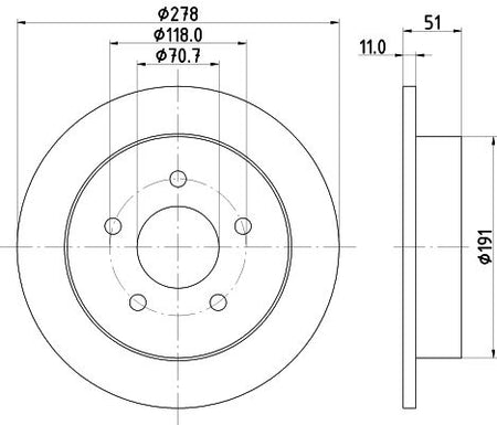 Hella Brake Disc for Chevrolet, Buick & more, OEM quality, OEM 09195294 - View 3