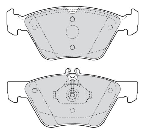 Valeo Front Brake Pad Set for Mercedes-Benz & Chrysler, OEM quality, OEM 5114 555AA, MPN 301636