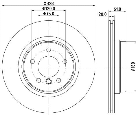 Hella Brake Disc for BMW & Alpina, OEM quality, OEM 1160233 - View 5