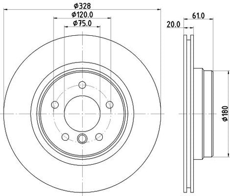 Hella Brake Disc for BMW & Alpina, OEM quality, OEM 1160233 - View 5