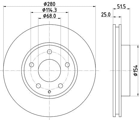 Hella Brake Disc for Mazda, OEM quality, OEM B45A33251A - View 4