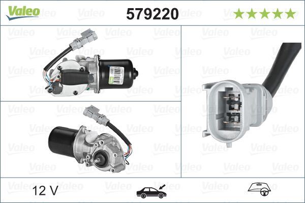 Valeo Front Wiper Motor for Renault, OEM quality, OEM 7701044526, MPN 579220
