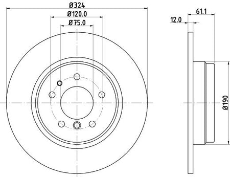 Hella Brake Disc for BMW, OEM quality, OEM 1157953 - View 2