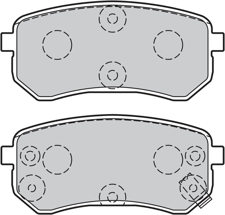 Valeo Rear Brake Pad Set for Hyundai & Kia, OEM quality, OEM 58302-0XA00, MPN 301706