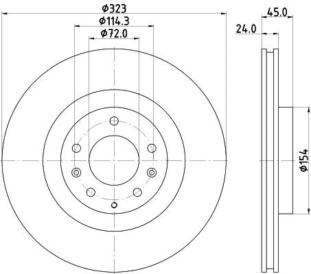 Mazda RX-8 Brake Disc, Hella OEM, OEM F15733251 - View 3