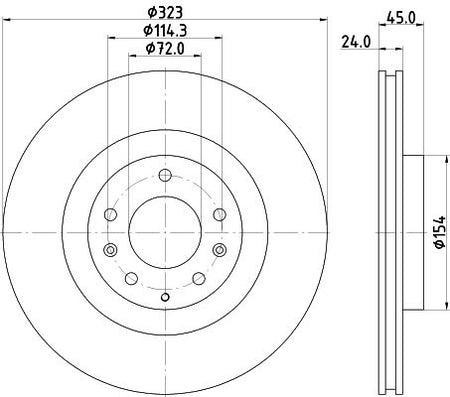 Mazda RX-8 Brake Disc, Hella OEM, OEM F15733251 - View 3