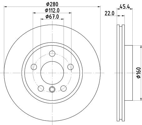 Hella Brake Disc for BMW & MINI, OEM quality, OEM 34116799347 - View 2
