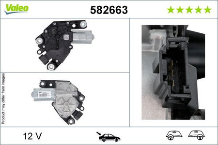 Valeo Rear Wiper Motor for Mercedes-Benz, OEM quality, OEM A1569068200, MPN 582663