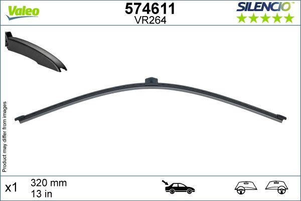 Valeo Rear Wiper Blade for Renault, Audi & more, OEM quality, OEM 4KE955425, MPN 574611