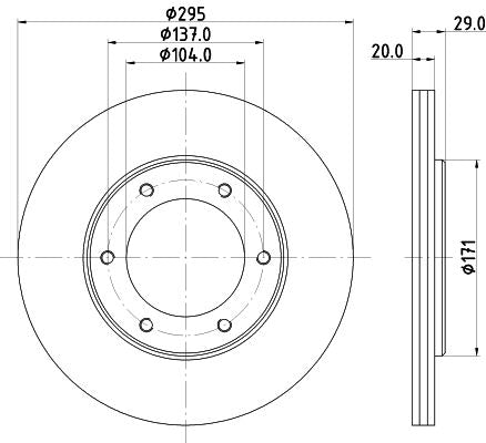 Hella Brake Disc for Nissan & Ford Australia, OEM quality, OEM 4020637J01 - View 4