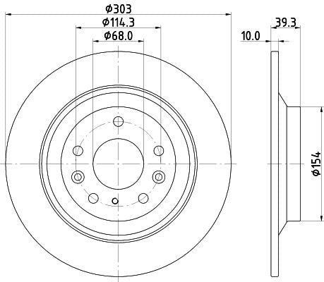 Mazda Cx-30 Brake Disc, Hella OEM, OEM DGJ626251, MPN 8DD 355 133-481