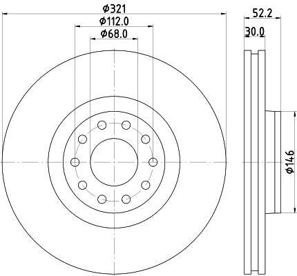 Hella Brake Disc for AUDI, OEM quality, OEM 4B3615301 - View 3