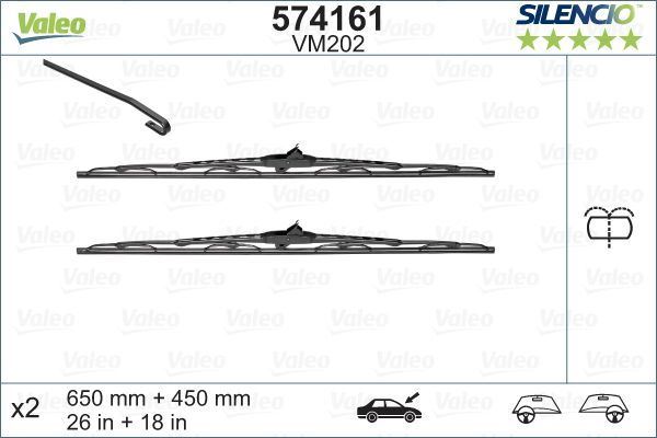 Valeo Front Wiper Blade Set for Renault, OEM quality, OEM VM202 - View 5