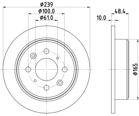 Rover 200 Coupe Brake Disc, Hella OEM, OEM 42510SD2A00 - View 4