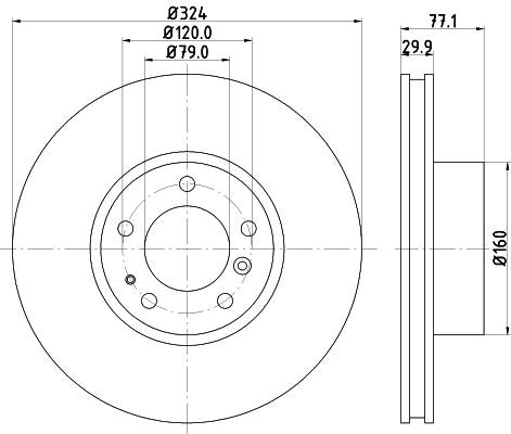 Hella Brake Disc for Alpina & BMW, OEM quality, OEM 1159602 - View 4