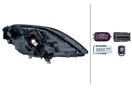 Porsche Panamera Left Headlight, Hella OEM, OEM 976941681 - View 4
