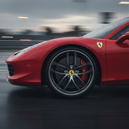 Ferrari Yellow Centre Cap on Wheel