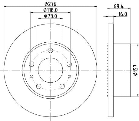 Hella Brake Disc for Iveco, OEM quality, OEM 2994036 - View 2
