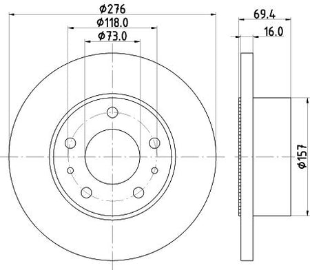 Hella Brake Disc for Iveco, OEM quality, OEM 2994036 - View 2