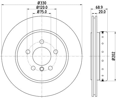 Hella Brake Disc for BMW, OEM quality, OEM 34216775287 - View 2