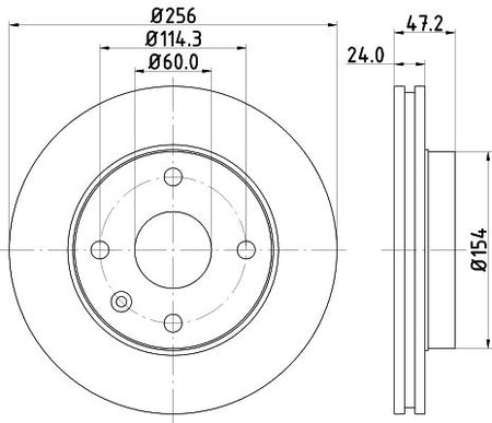 Chevrolet Rezzo Mpv Brake Disc, Hella OEM, OEM 5531185Z00 - View 2
