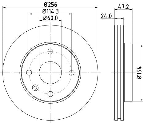 Chevrolet Rezzo Mpv Brake Disc, Hella OEM, OEM 5531185Z00 - View 2