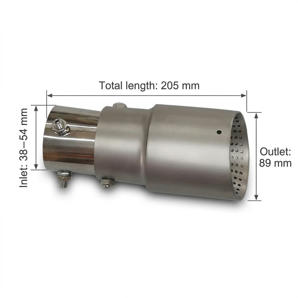 Adjustable Angle Stainless Steel Single Exhaust Tip