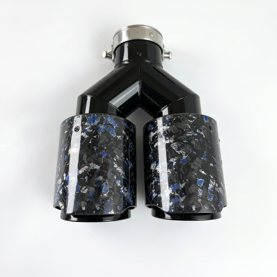 Twin exhaust tip without supplier logo